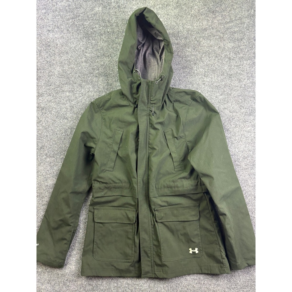 Under Armour Storm1 Hooded Parka Jacket Womens Medium Green‎ All Season Gear